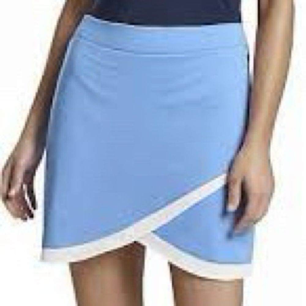 NWOT Peter Millar Performance Regatta Blue Wrap Golf Skort Sz XS